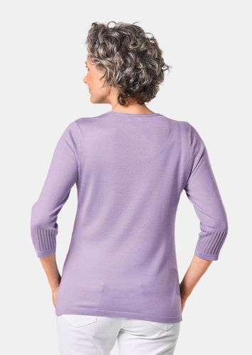 Gepflegter Ajour-Pullover mit femininen Durchbrüchen - flieder - Gr. 19 von - Goldner Fashion - Modalova