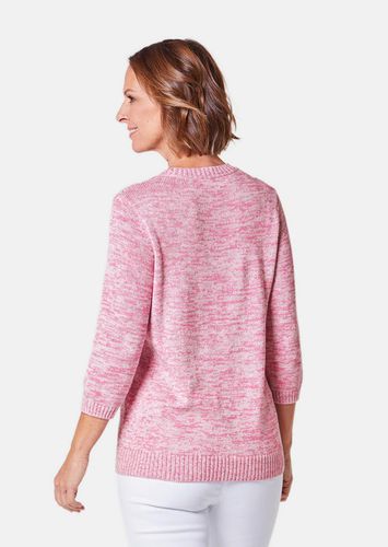 Pullover mit schönem Ajourmuster - rosé / gemustert - Gr. 38 von - Goldner Fashion - Modalova