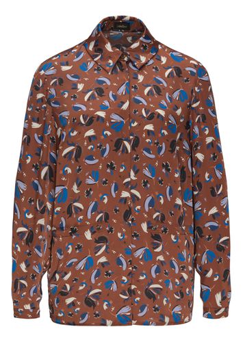 Wunderschöne Bluse mit floralem Druck - terrakotta / gemustert - Gr. 19 von - Goldner Fashion - Modalova