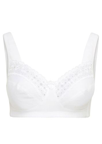 BH mit breiten Trägern und Stickereispitze - weiß - Gr. 100 B von - Goldner Fashion - Modalova