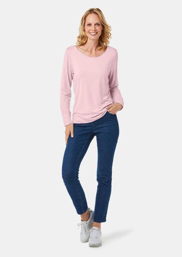 Kombistarkes Langarmshirt mit tonaler Zierkante - rosé - Gr. 20 von - Goldner Fashion - Modalova