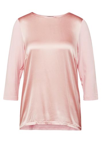 Blusenshirt mit schimmerndem Seideneinsatz - rosé - Gr. 52 von - Goldner Fashion - Modalova