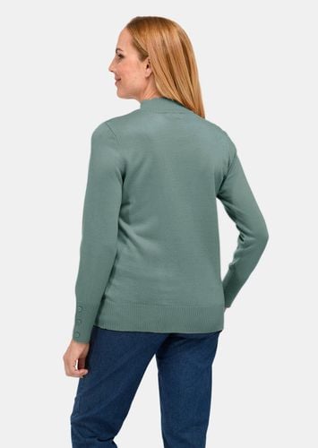 Pflegeleichter Pullover mit Stehbundkragen - graugrün - Gr. 24 von - Goldner Fashion - Modalova