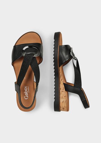 Sandalen mit Schmuckelement und Elastikbändern - Gr. 40 von - Goldner Fashion - Modalova