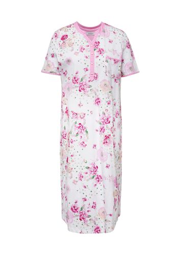 Nachthemd mit Halbarm und Knopfleiste - rosé / weiß / gemustert - Gr. 18/19 von - Goldner Fashion - Modalova