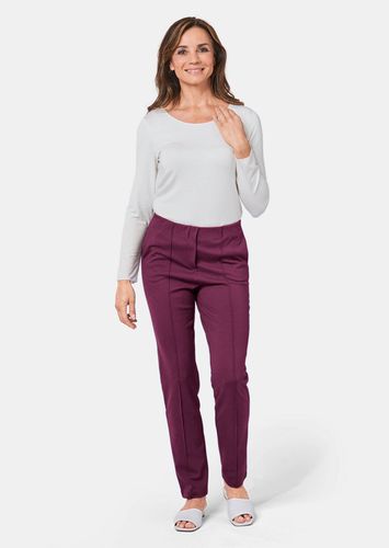 Moderne Hose LOUISA mit streckenden Biesen - aubergine - Gr. 19 von - Goldner Fashion - Modalova