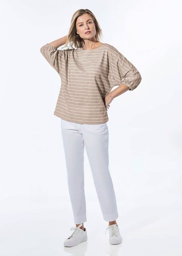 Shirt aus Effektgarn - sand / weiß / geringelt - Gr. 19 von - Goldner Fashion - Modalova