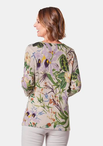 Dezenter Pullover mit Blumenmotiv - / flieder / gemustert - Gr. 19 von - Goldner Fashion - Modalova