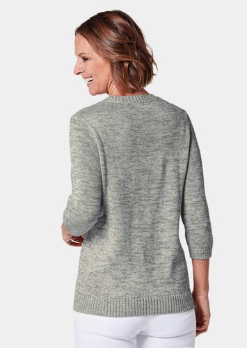 Pullover mit schönem Ajourmuster - graugrün / gemustert - Gr. 19 von - Goldner Fashion - Modalova