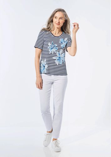 Shirt in maritimem Look - marine / gemustert - Gr. 48 von - Goldner Fashion - Modalova