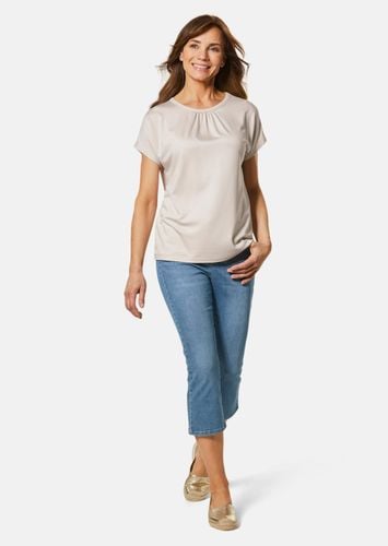 Bequemes Rundhalsshirt aus glänzender Qualität - beige - Gr. 25 von - Goldner Fashion - Modalova