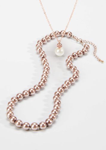 Perlenketten-Set - rosé / goldfarben / beige - Gr. 0 von - Goldner Fashion - Modalova