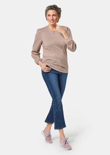 Besonderes T-Shirt mit metallisiertem Effektgarn - beige - Gr. 19 von - Goldner Fashion - Modalova