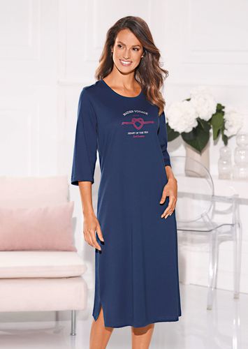 Nachthemd aus reiner Baumwolle mit 3/4-Arm - dunkelblau - Gr. 24/25 von - Goldner Fashion - Modalova