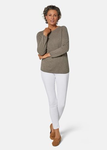 Kaschmirpullover mit U-Boot Ausschnitt - taupe - Gr. 19 von - Goldner Fashion - Modalova