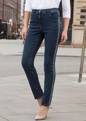 Formstabile Hose mit vielen Glanzdetails - dunkelblau - Gr. 24 von - Goldner Fashion - Modalova