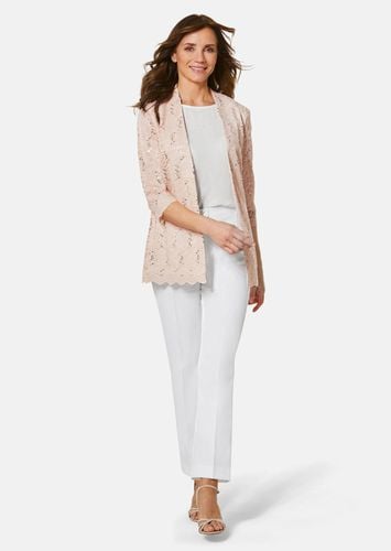 Femininer Spitzenblazer mit Bogenkanten - rosé - Gr. 19 von - Goldner Fashion - Modalova