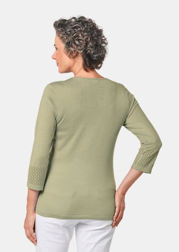 Pullover mit schönem Ajourmuster - graugrün - Gr. 19 von - Goldner Fashion - Modalova