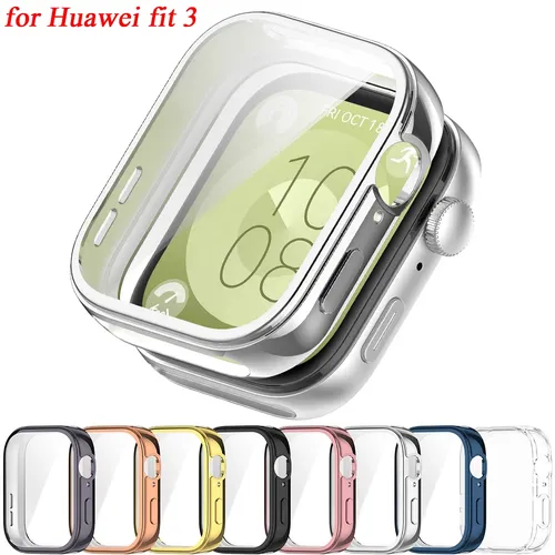 Beschichtung gehäuse für Huawei Uhr fit 3 samrt Uhren armband volle Stoßstange weiche TPU-Schutzhülle Fit3 Zubehör Displays chutz folie - AliExpress - Modalova