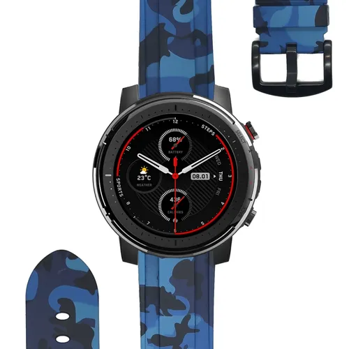 Silikon armband kompatibel mit Xiaomi AMAZFIT Stratos 3 / 2 / 2S / Amazfit GTR / Amazfit Tempo, armee camouflage soft-touch, 22mm - AliExpress - Modalova