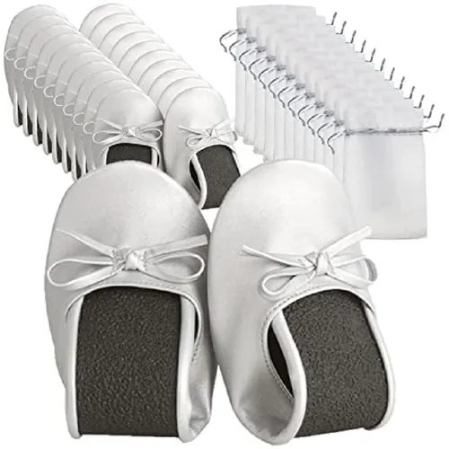 Er Pack faltbare faltbare Hochzeits ballerinas, elastischer Leder absatz, serviert in verschiedenen Größen von 35 bis 40, enthält Organza-Taschen - AliExpress - Modalova