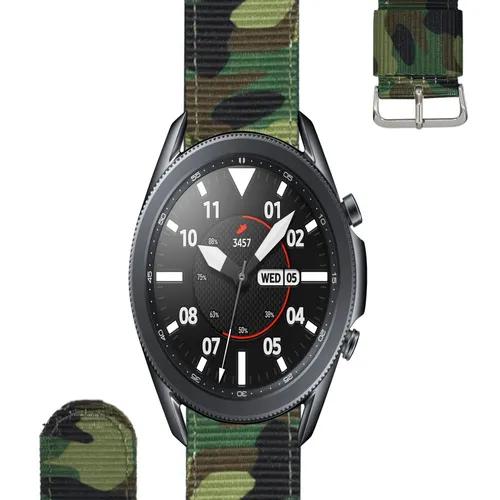 Kompatibel mit Samsung Galaxy Uhr 3 45mm/Getriebe S3 / Classic / Frontier, 22mm nylon military camouflage design Grün - AliExpress - Modalova