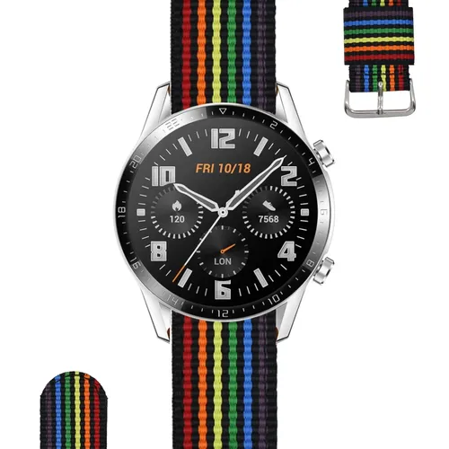 Huawei Uhr GT 2 / Sport / GT Klassische/Aktive kompatibel strap, 22mm nylon Homosexuell stolz design LGTBI Schwarz - AliExpress - Modalova
