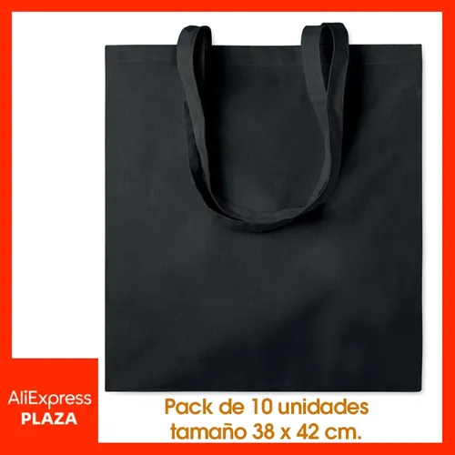 Tasche baumwolle Farbe lange griffe 140 grs Pack 10 stücke reusable eco shopping geschenke handwerk werbung - AliExpress - Modalova
