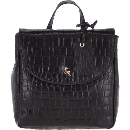 Ashwood Womens Small Crocodile Print Leather Backpack / Croc - 61915 - Ashwood Leather Handbags - Modalova