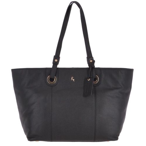 Ashwood Womens Large Leather Zip Top Shopper Bag: 60252 Black NA - Ashwood Handbags - Modalova
