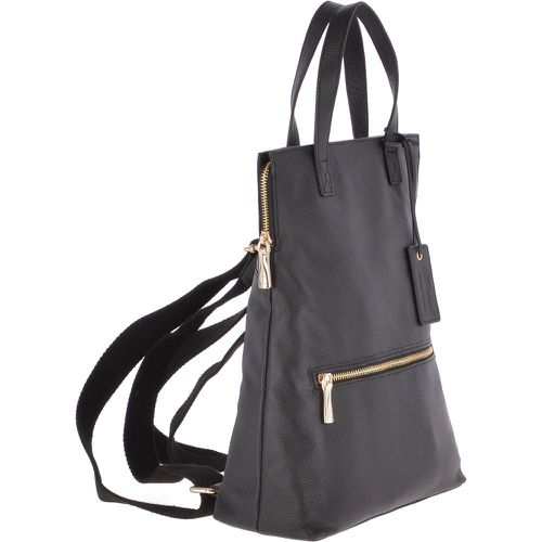 Borsa Zainetto' 2 in 1 Leather Backpack Handbag: 62237 Black NA - Ashwood Handbags - Modalova
