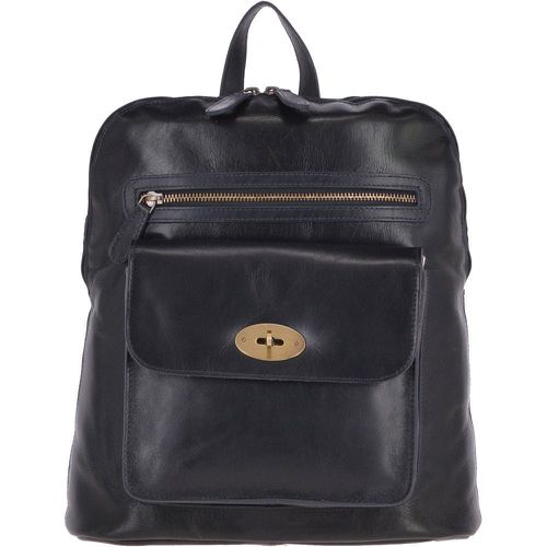 Vegetable Tanned Medium Leather Backpack: V-28 Navy Blue NA - Ashwood Handbags - Modalova