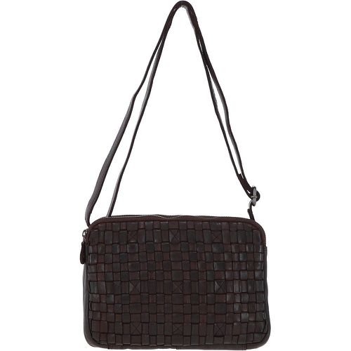 Three Section Vintage Woven Leather Shoulder Bag: D-71 Dark Brown NA - Ashwood Handbags - Modalova