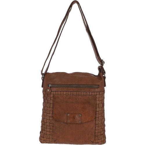 Woven Large Leather Vintage Crossbody Bag: D-72 Taupe NA - Ashwood Handbags - Modalova