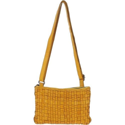 Vintage Woven Leather Crossbody Bag: D-70 Yellow NA - Ashwood Handbags - Modalova