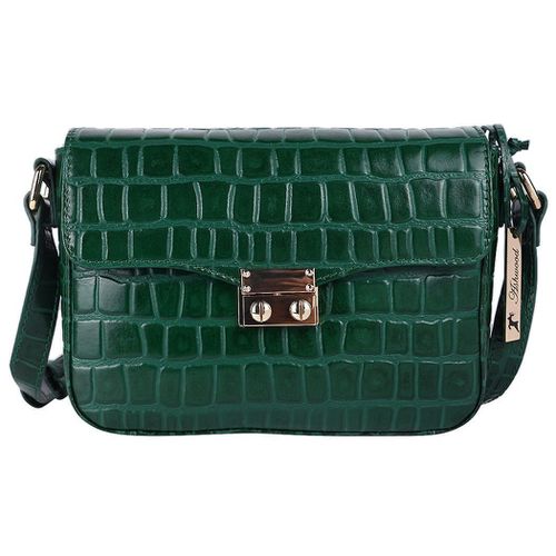 Apos;Elegance&apos; Croc Embossed Leather Cross Body Bag: C-50 Green NA - Ashwood Handbags - Modalova