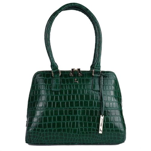 Ashwood Crocodile Print Zip Around Leather Tote Bag: C-53 Green NA - Ashwood Handbags - Modalova
