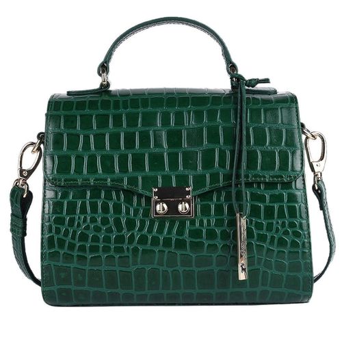 Ashwood Leather Crocodile Print Shoulder Bag: C-55 Green NA - Ashwood Handbags - Modalova