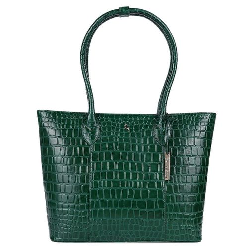 Ashwood Leather Crocodile Print Shopper Bag: C-56 Green NA - Ashwood Handbags - Modalova