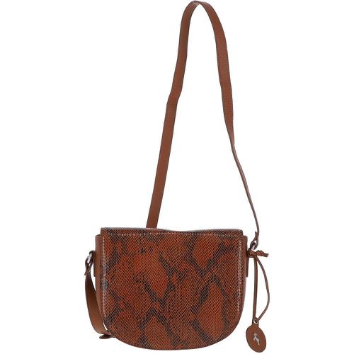 Leather Snake Print Crossbody Saddle Bag: 63285 Tan NA - Ashwood Handbags - Modalova