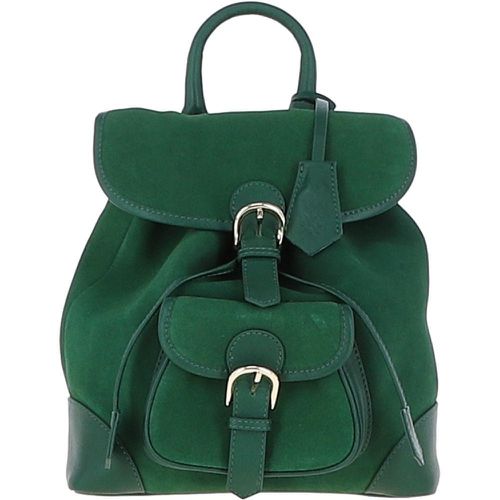 Ashwood Suede and Leather Backpack: S-16 Green NA - Ashwood Handbags - Modalova