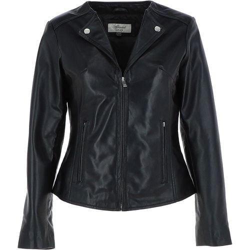 Apos;MB&apos; Real Leather Fashion Biker Jacket: MB139 Black 20 - Ashwood Handbags - Modalova