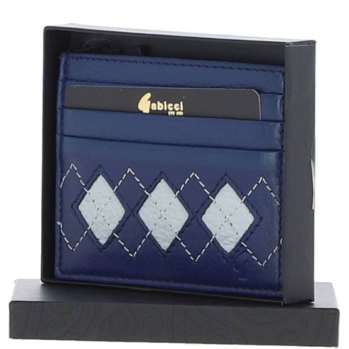 Real Leather Card Holder: GB-139-AC Blue NA - Ashwood Handbags - Modalova