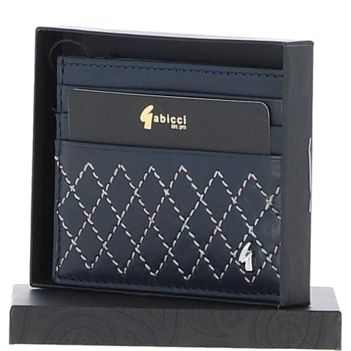 Real Leather Card Holder: GB-139-AS Navy Blue NA - Ashwood Handbags - Modalova