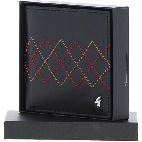 Real Leather 4 Card Billfold Wallet: GB-145-AS Black NA - Ashwood Handbags - Modalova