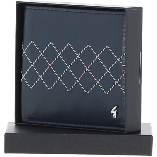 Real Leather Classic 8 Card Billfold Wallet: GB-156-AS Navy Blue NA - Ashwood Handbags - Modalova