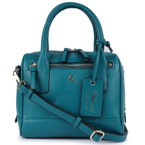 Moda Siciliana' Real Leather Tote Crossbody Bag: 64064 Deep Lake NA - Ashwood Handbags - Modalova