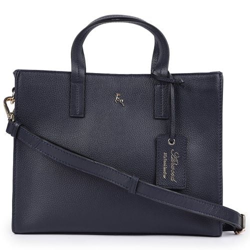 Apos;Sogno di Pelle&apos; Real Leather Tote Bag: 64198 Navy Blue NA - Ashwood Handbags - Modalova