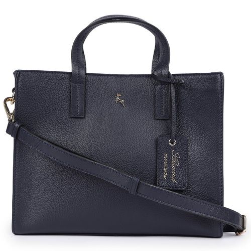 Sogno di Pelle' Real Leather Tote Bag: 64198 Navy Blue NA - Ashwood Handbags - Modalova