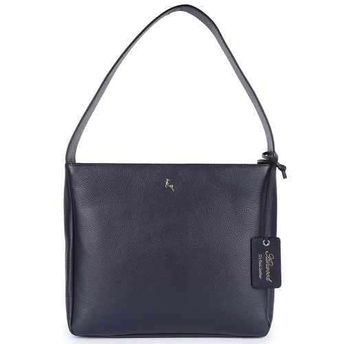 Apos;Capolavoro Veneziano&apos; Real Leather Hobo Shoulder Bag: 64202 Navy Blue NA - Ashwood Handbags - Modalova